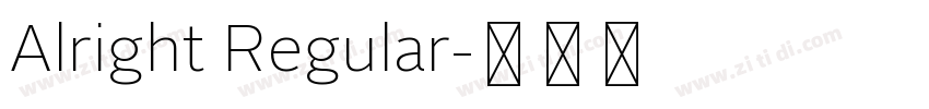 Alright Regular字体转换